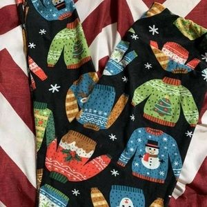 LulaRoe Leggings Christmas OS Ugly Sweater